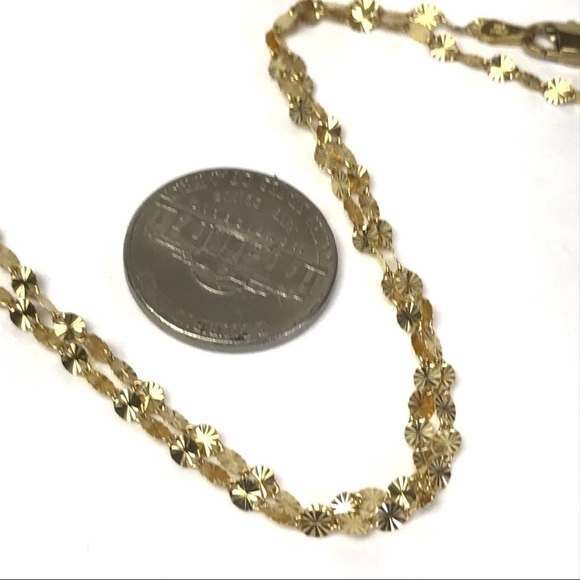 Sterling Silver & 18K Gold Disc Chain Necklace - Picture 5 of 6